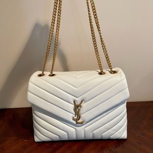 LOULOU MEDIUM CHAIN BAG IN QUILTED "Y" LEATHER